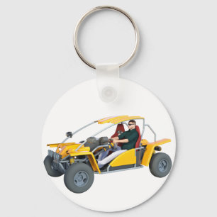 Yellow Dune Buggy Keychain