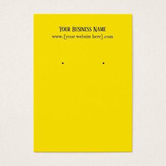 Yellow Earring Business Cards