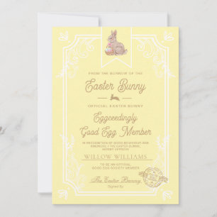 Yellow Easter Good Egg Member Certificate Card