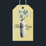 Yellow Easter Lilies Floral Vase Bridal Shower Gift Tags<br><div class="desc">Gift Tags</div>