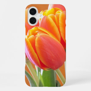 Yellow Edged Orange Tulip Photograph iPhone 16 Plus Case