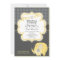 Yellow Elephant Baby Shower Invitation