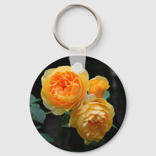 Yellow English Roses Keychain