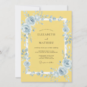 Yellow Ethereal Blossom Wedding Invitation