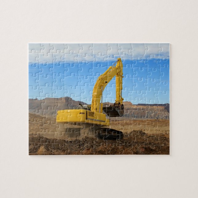 Yellow Excavator Jigsaw Puzzle (Horizontal)