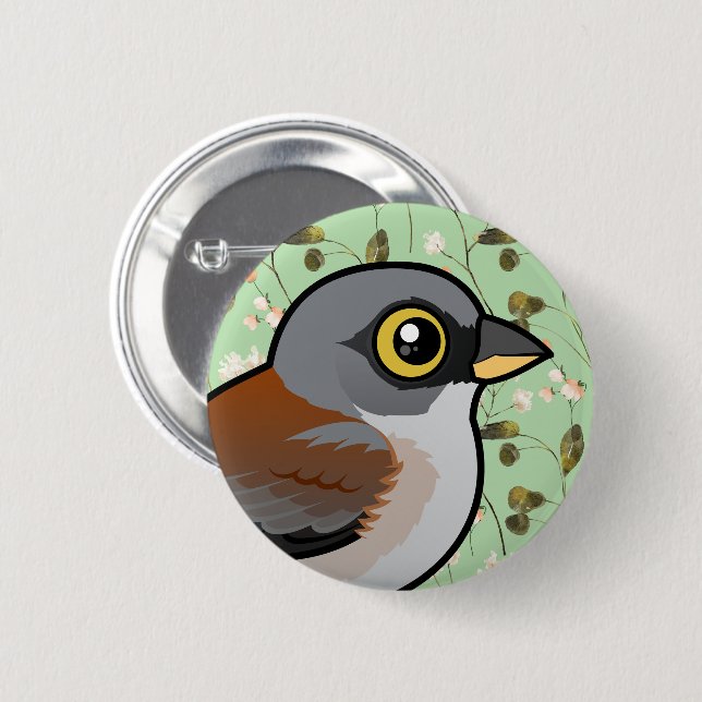 Yellow-eyed Junco 2 Inch Round Button (Front & Back)