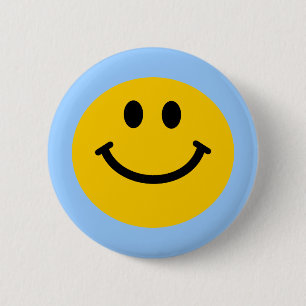 Yellow Face 2 Inch Round Button