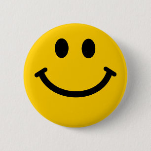 Yellow Face 2 Inch Round Button