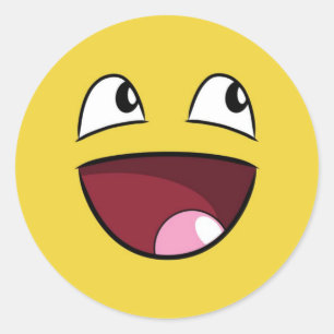 Yellow Face Classic Round Sticker