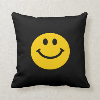 Yellow Face Throw Pillow