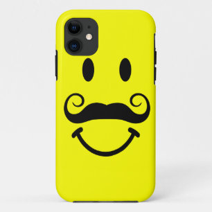 Yellow Face with Moustache iPhone 5 Case