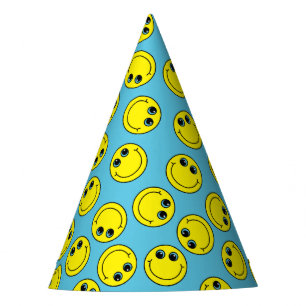 Yellow Faces Party Hat