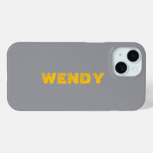 Yellow faded custom text on grey 