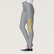 Yellow faded custom text on grey 