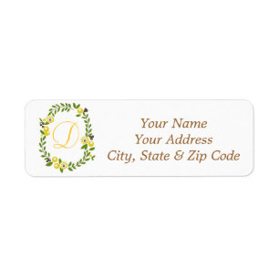 Yellow Fall Floral Address Labels