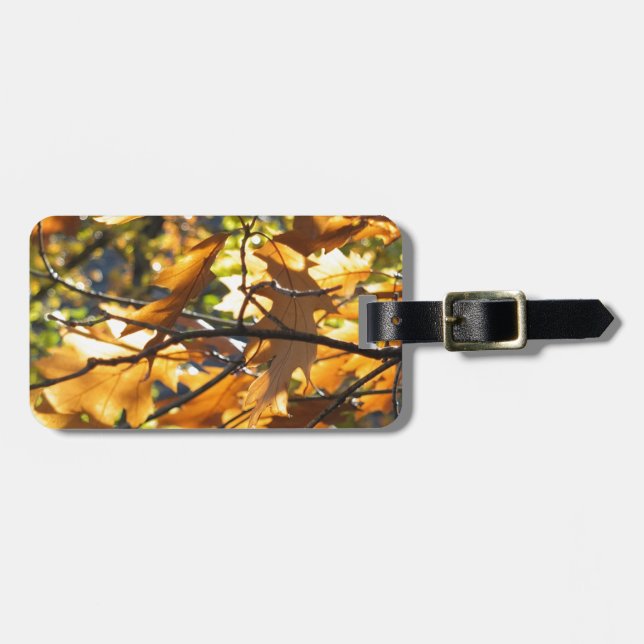 Yellow Fall Luggage Tag (Front Horizontal)