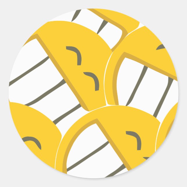 Yellow Family Classic Round Sticker (Front)