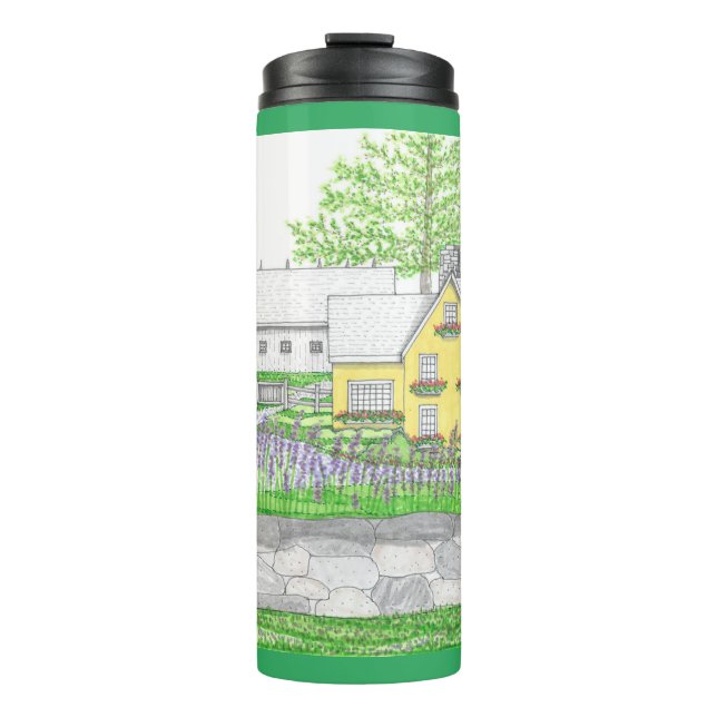 Yellow Farmhouse Thermal Tumbler (Front)