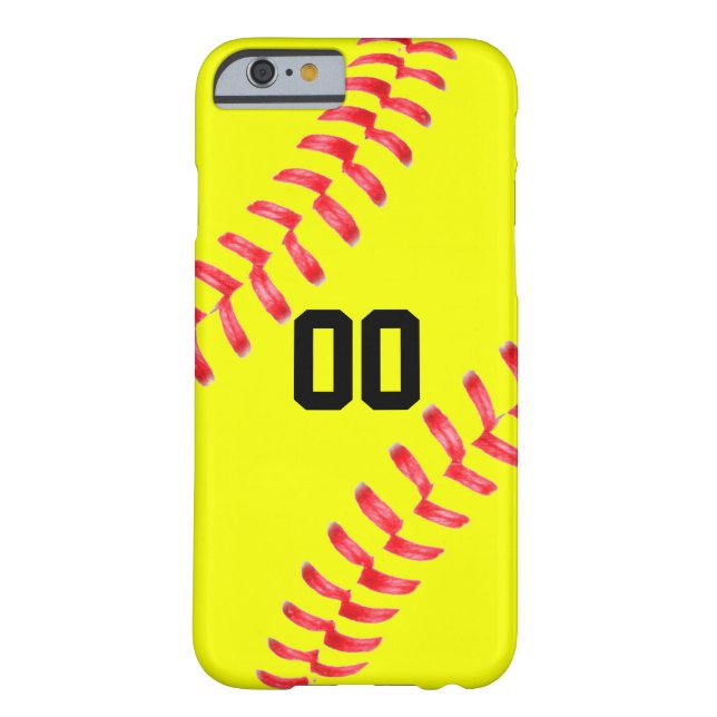 Yellow Fastpitch Softball Custom iPhone Case Cover (Back)