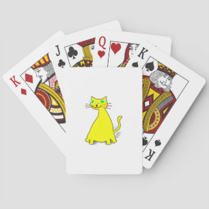 Yellow Fat Cat Playing Cards