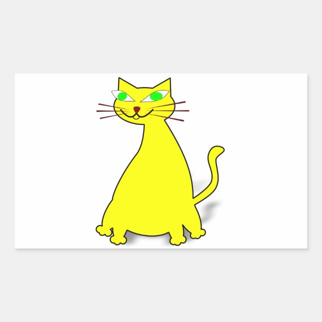 Yellow Fat Cat Sticker (Front)
