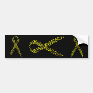 Yellow Feet Awareness Ribbon Bumper Sticker