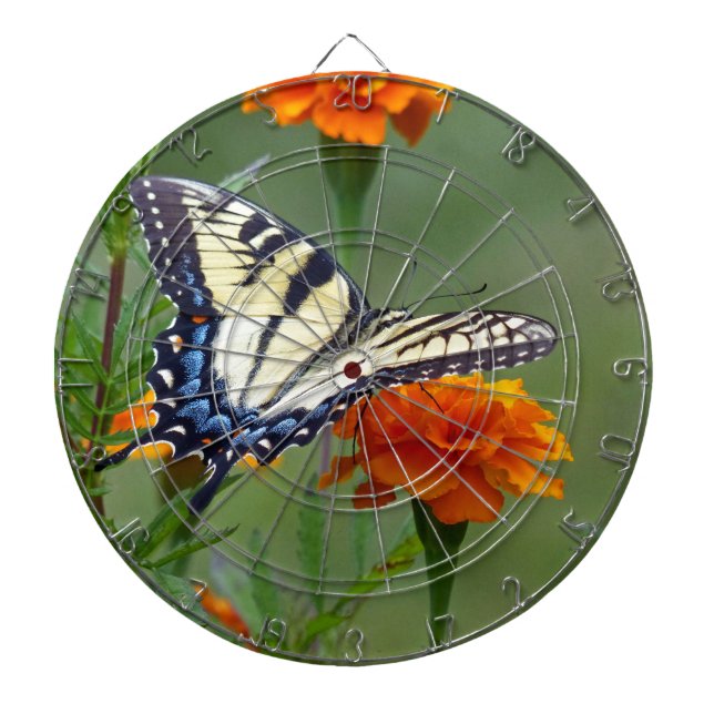 Yellow female Eastern Tiger Swallowtail Dartboard (Front)