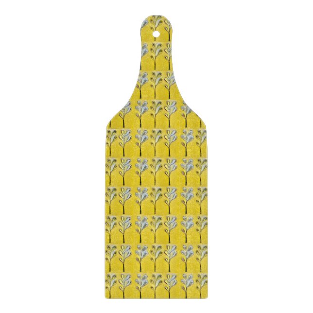Yellow Fern Cutting Board (Front)