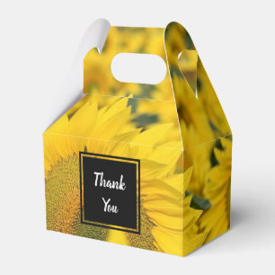 Yellow Field of Sunflowers Photograph Favor Box