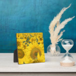 Yellow Field of Sunflowers Photograph Plaque<br><div class="desc">A photo plaque with a beautiful photograph of a field of yellow sunflowers.</div>