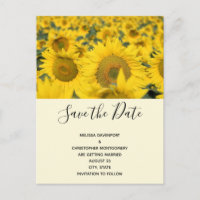 Yellow Field of Sunflowers Wedding