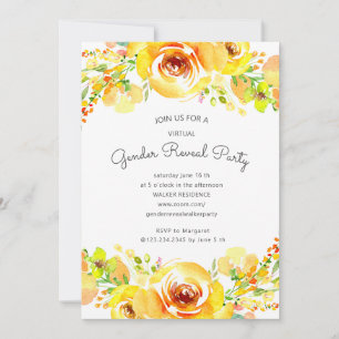 yellow fields floral gender reveal party