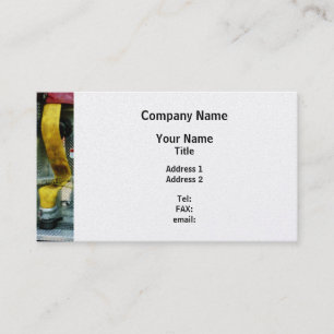 Yellow Fire Hose - Platinum Finish Business Card