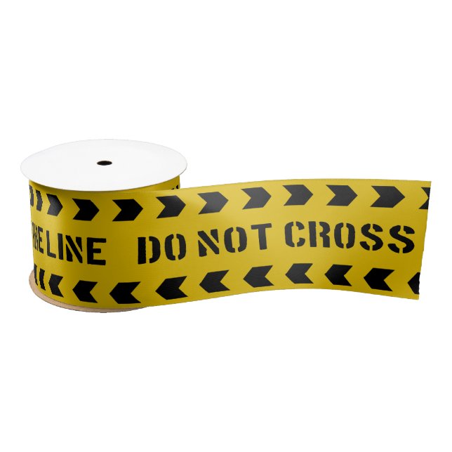 Yellow Fire Line Do not Cross Fire Department Satin Ribbon (Spool)