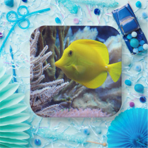 Yellow Fish Paper Plate