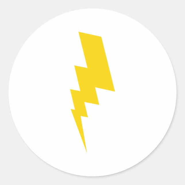 yellow flash classic round sticker (Front)