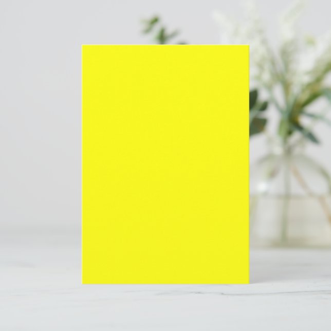 Yellow Flat Save the Date Card (Standing Front)