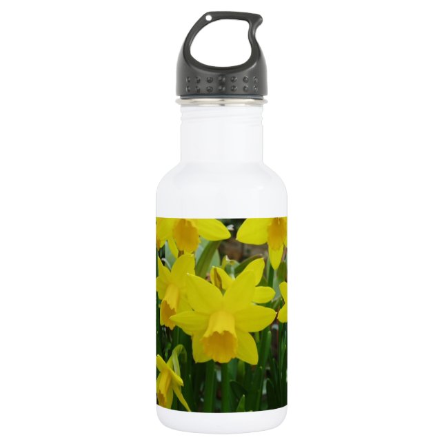 Yellow Floral 532 Ml Water Bottle (Front)