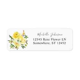 Yellow Floral Adresse de retour