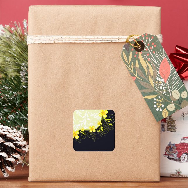 Yellow Floral Background Stickers (Creator Uploaded)