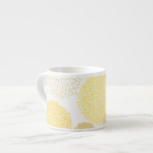 Yellow Floral Espresso Mug