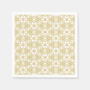 Yellow Floral Geometry Napkin