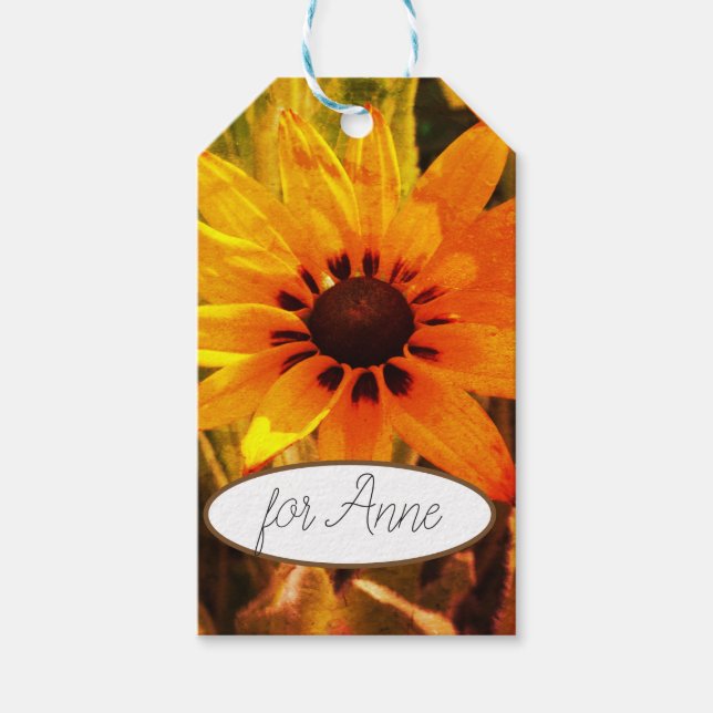 Yellow Floral Gift Tags (Front)