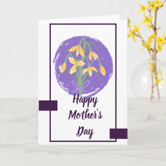 Yellow Floral Happy Mother’s Day Card