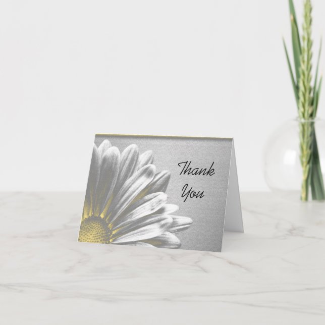 Yellow Floral Highlights Bridesmaid Thank You (Front)