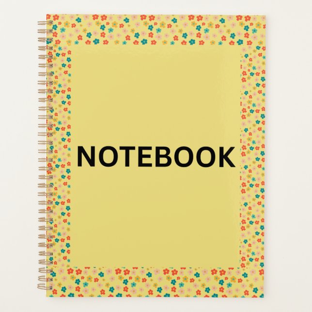 Yellow Floral Notebook | Cute Small Flowers & Colo (Devant)