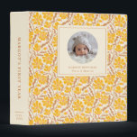 Yellow Floral Pattern Baby Photo Album Binder<br><div class="desc">Abstract and mid century modern binder featuring hand drawn pattern of yellow flowers. Perfect for a baby's photo album.</div>