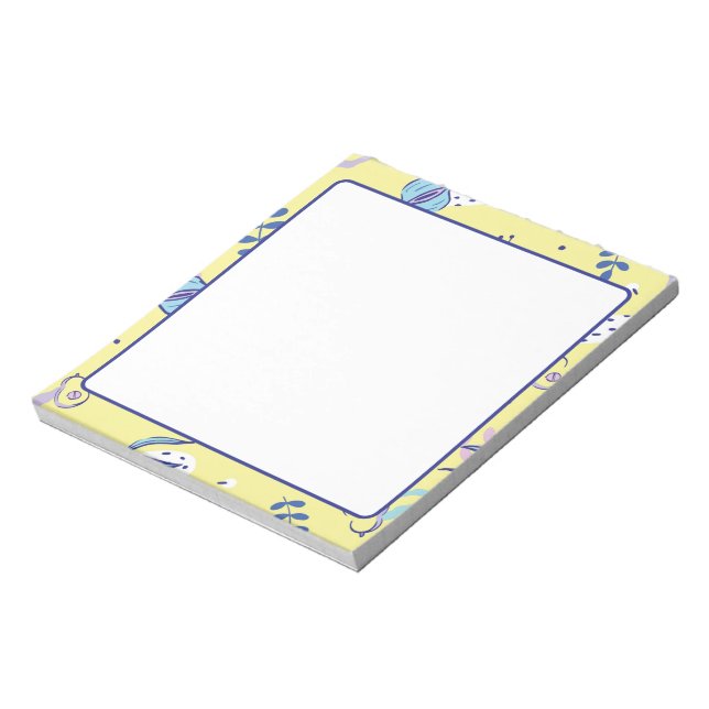 Yellow Floral Patterned Everyday Notepads (Rotated)