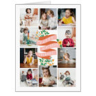 Yellow Floral Photo Collage Happy Birthday Grandma