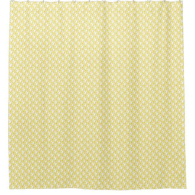 Yellow Floral Shower Curtain (Front)